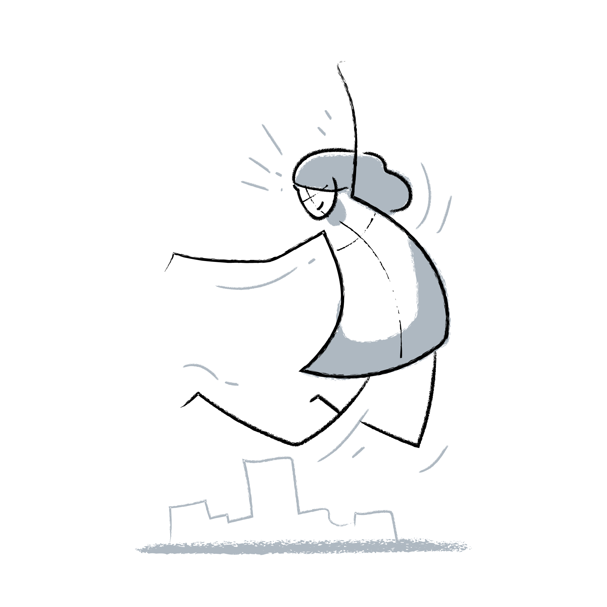 Illustration of a woman celebrating